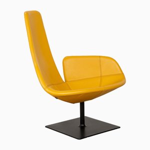 Fjord Leather Armchair in Yellow by Patricia Urquiola for Moroso