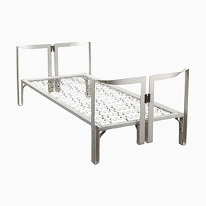 Vintage Vanessa Enamelled Metal Bed from Gavina, Italy, 1970s