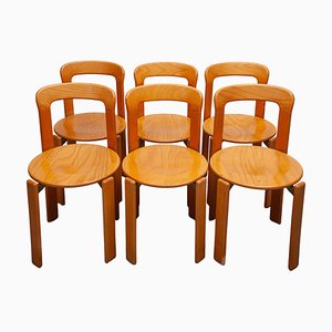 Sillas apilables de Bruno Rey para Kush & Co, 1970. Juego de 6