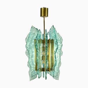 Kronleuchter aus geschliffenem Glas von Fontana Arte, 1960er