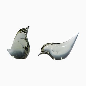 Pair of Art Glass Birds by Livio Seguso, 1970s