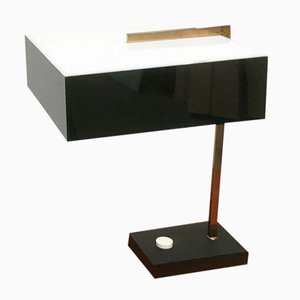 Lampe de Bureau Minimaliste Mid-Century en Acryl et en Laiton, 1960s