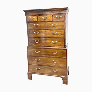 Tallboy / Coffre sur Coffre Géorgien du 18ème Siècle en Acajou, 1760