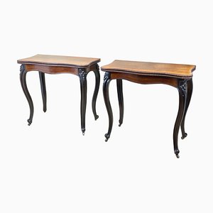 19th Century Rosewood Card Tables, 1860, Set of 2