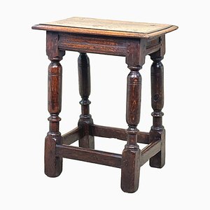17th Century Rectangular Oak Joint Stool, 1660