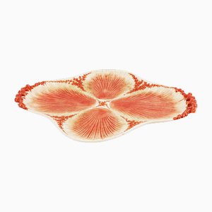 Antique French Majolica Sarreguemines Shell Platter