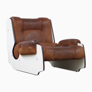 Vintage Chair in Brown Leather, 1960s