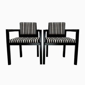Deutscher Modell D51 Fagus Sessel mit Bauhaus Muster Kissen von Walter Gropius für Tecta, 2 . Set
