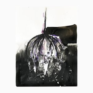 Doïna Vieru, Black Flower 6, 2023, Ink on Paper