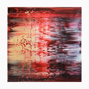 Harry James Moody, Abstract Red Black 2, 2019, Oil on Canvas