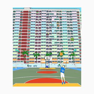 Marco Santaniello, Rainbow Building, 2024, Digital Print on Canvas