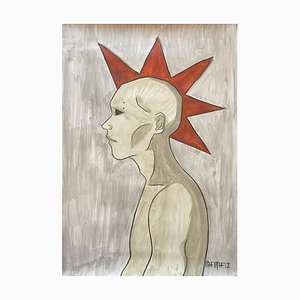 Maria Vanishvili, N777, 2024, Tecnica mista su carta