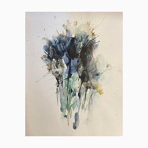 Doïna Vieru, Sin título, 2023, Acuarela y tinta sobre papel