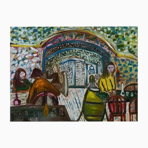 Dondi Schwartz, Restaurant in Rome, 2024, Oil on Canvas