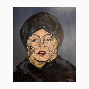 Nino Nasidze, Veiled Seduction, 2023, Acrylic on Canvas