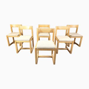 Vintage Brutalist Dining Chairs, 1960s, Set of 6