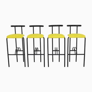 Vintage Bar Stools, 1980s, Set of 4