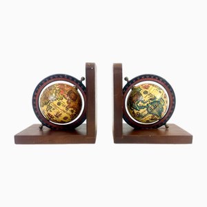 Vintage Globe Buchstützen, 1960er, 2er Set