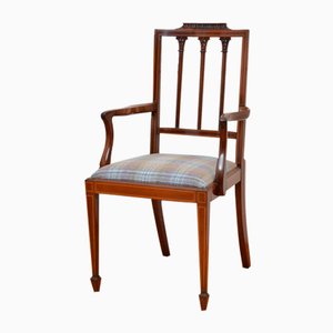 Sheraton Revival Mahogany Armchair, 1900