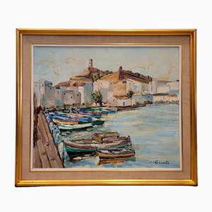 Francisco Giralt, Puerto De Ibiza, 1986, Oil on Board