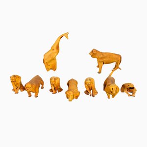 Deru Leder Tiere, Deutschland, 1960er, 9 . Set
