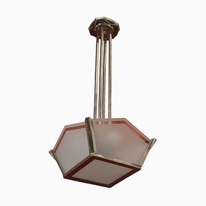 Art Deco French Pendant Lamp, 1930s
