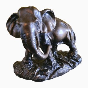 Elefante africano francés de escayola, años 50