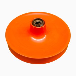 Applique Murale Space Age Vintage en Aluminium Orange, 1970s