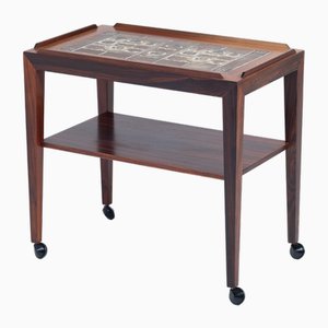 Dänischer Vintage Servierwagen aus Palisander von Severin Hansen für Haslev Møbelsnedkeri, 1960er