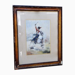 Charles Gare, Hussard de la guerre de 1870, 1908, Aquarelle