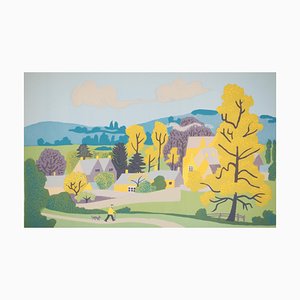 Jean Hugo, Walker in the Countryside, Lithographie Originale