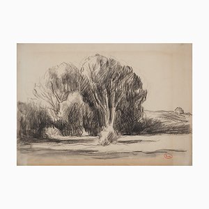 Maximilien Luce, Piccola casa nella prateria, Disegno originale