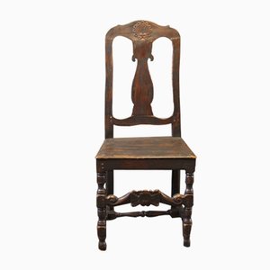 Chaise Baroque en Bois Peint, Danemark, 1860s