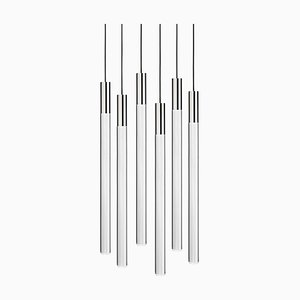 Steel Plexi Pendants by Angelo Mangiarotti for Karakter, Set of 6