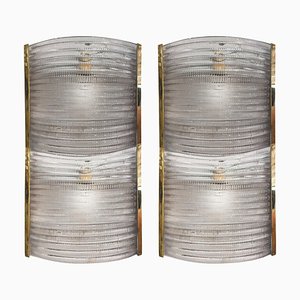 Venini zugeschriebene Wandlampen, Murano, 1940er, 4er Set