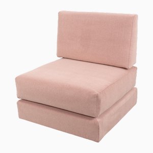 Modular Easy Chair in Pink Velvet