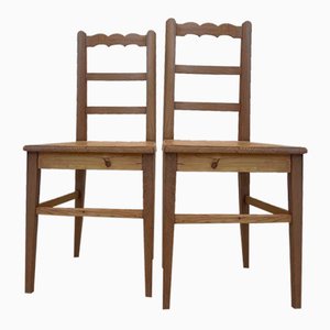 Set of Rustic Chairs in Spruce Wood, 1890s
