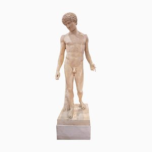 Grande scultura in gesso raffigurante una figura greca, fine XIX secolo