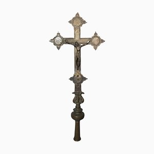 Croce processionale in bronzo, Italia, XVII secolo
