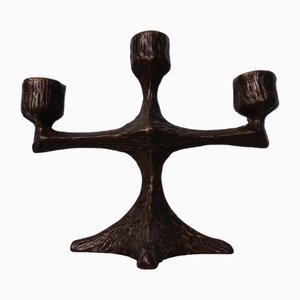 Bougeoir Brutaliste en Bronze, 1960s