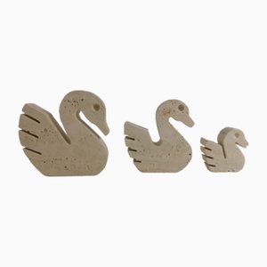 Vintage Swans Figurines by Enzo Mari for F.lli Mannelli, 1970s, Set of 3