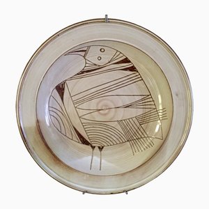 Vintage Wandteller von Jacques Pouchain, 1950er