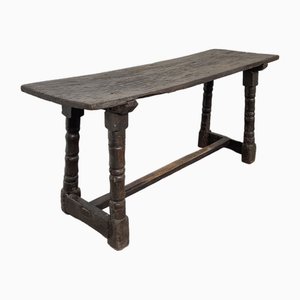 Consola antigua de roble ennegrecido