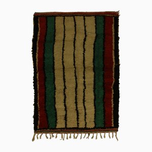 Hand-Knotted Azilal Rug in Natural Wool and Cotton