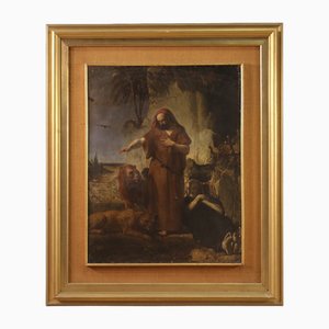 Italian Artist, Saint Anthony the Abbot Buries Saint Paul, 1860, Oil on Canvas