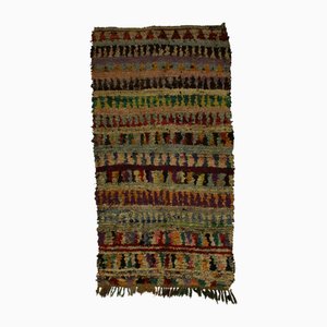 Vintage Multicolored Boucherouite Rug