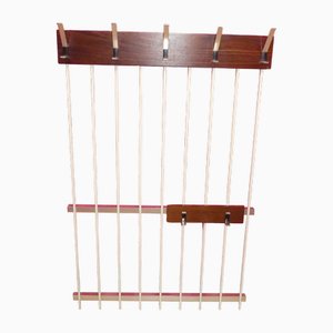 Space Age Coat Rack in White/Brown