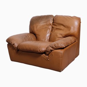 Bonheur Armchair in Leather Ammannati and Giampiero Vitelli for Brunati, 1970s