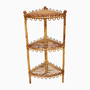 Rattan Corner Shelf by Franco Albini, 1960s