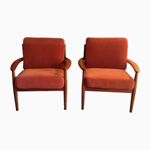 Set de Fauteuils par Grete Jalk pour France & Son, 1960s